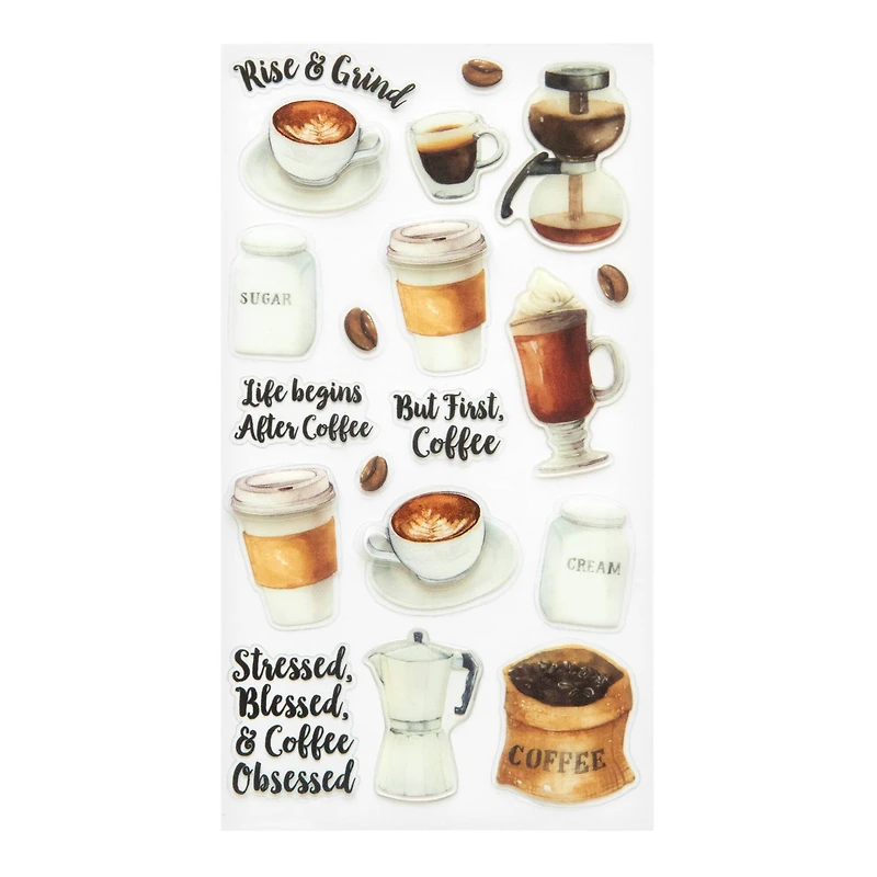 Coffee Themed Stickers by Recollections™