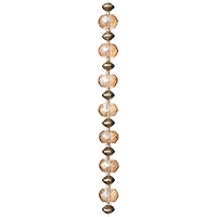 12 Pack: Amber Glass & Metal Rondelle Beads by Bead Landing™