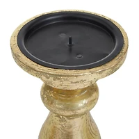 Gold Wood Traditional Candle holder 10",8",6
