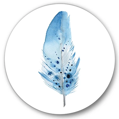 Designart - Blue Boho Feathers