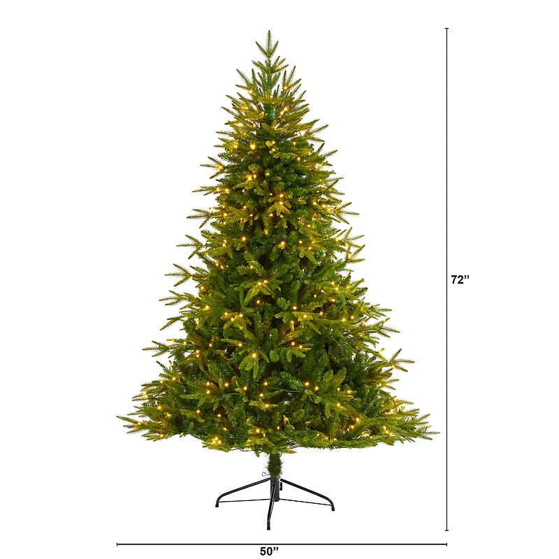 6ft. Pre-Lit Colorado Mountain Fir Artificial Christmas Tree, Clear LED Lights