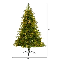 6ft. Pre-Lit Colorado Mountain Fir Artificial Christmas Tree, Clear LED Lights