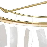 Hello Honey® Marina Round Gold Metal & Natural Capiz Chandelier Style Pendant Ceiling Light