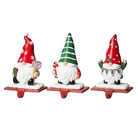 Glitzhome® 7" Gnomes Stocking Holder Set