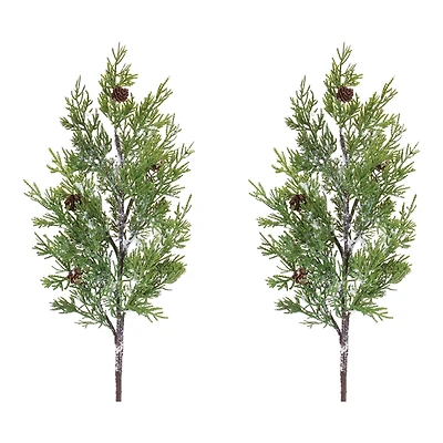 Green & Brown Pine Spray with Pinecones, 2ct.