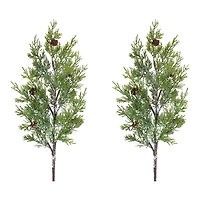 Green & Brown Pine Spray with Pinecones, 2ct.