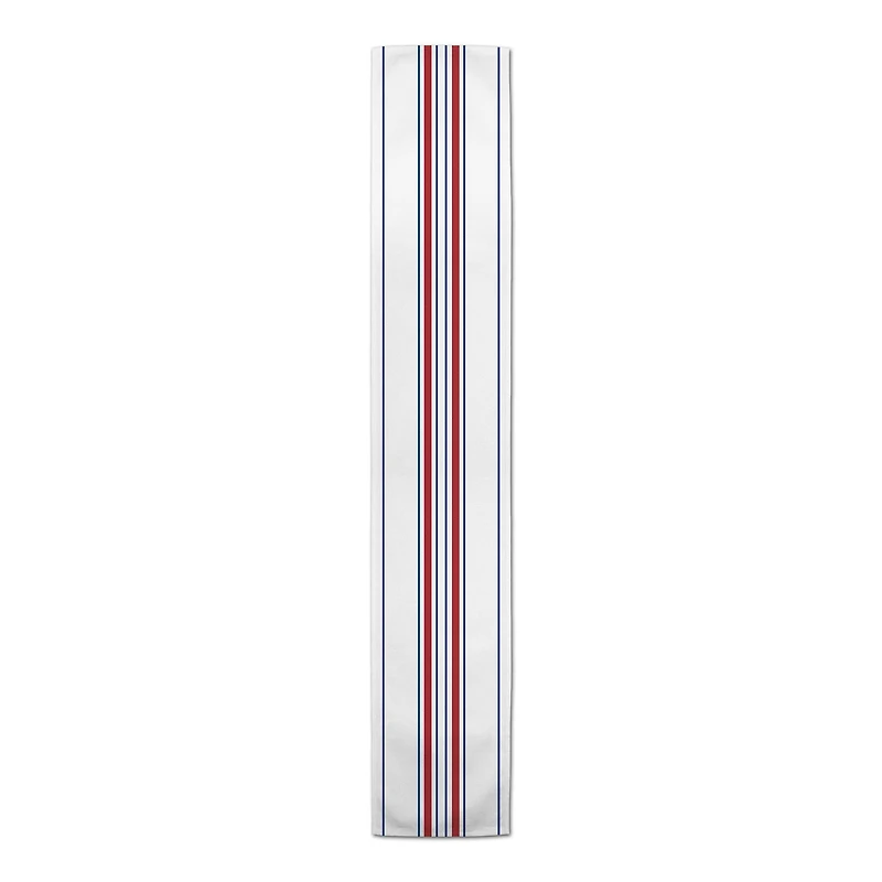 72" Red, White & Blue Stripes Poly Twill Runner
