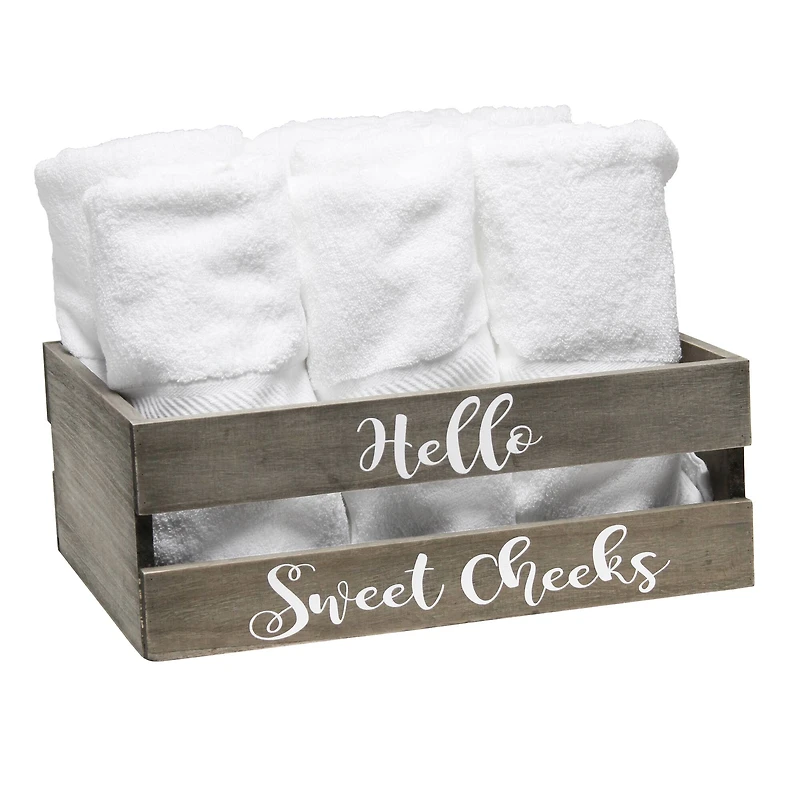 Elegant Designs Rustic Gray Cheeky Towel Holder