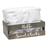Elegant Designs Rustic Gray Cheeky Towel Holder