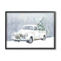 Stupell Industries Seasonal Niveous Snow Truck Scene Framed Giclee Art