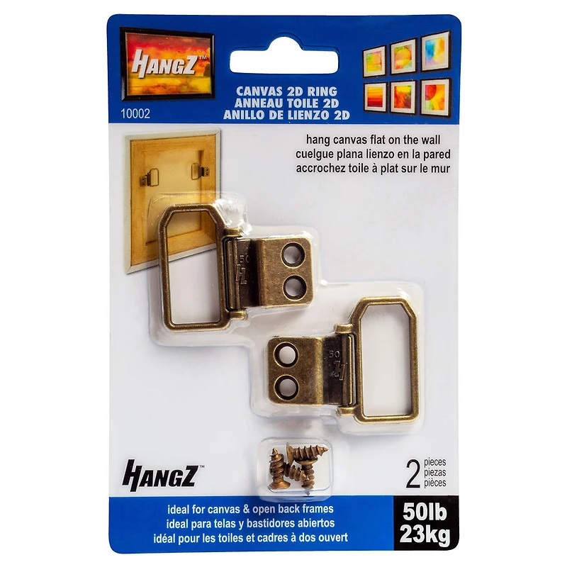 HangZ™ 50lb. Canvas 2 Hole D Ring Hangers