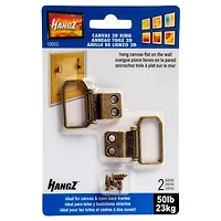 HangZ™ 50lb. Canvas 2 Hole D Ring Hangers