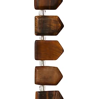 12 Packs: 9 ct. (108 total) Brown Faceted Tiger's Eye Arrow Semi-Precious Beads, 18mm by Bead Landing™