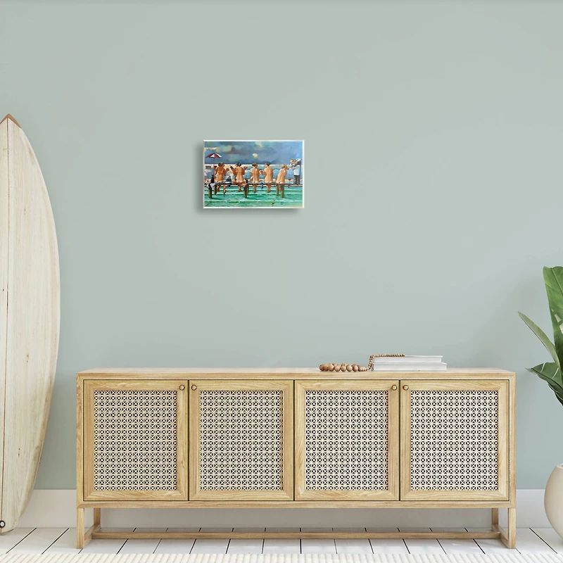 Stupell Industries Women on Dock with Tan Lines Wall Plaque Art