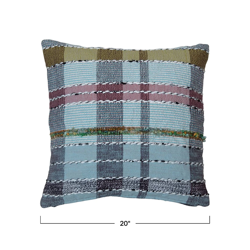 Hello Honey® Madras Chambray Plaid Throw Pillow