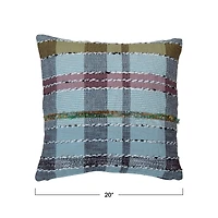 Hello Honey® Madras Chambray Plaid Throw Pillow