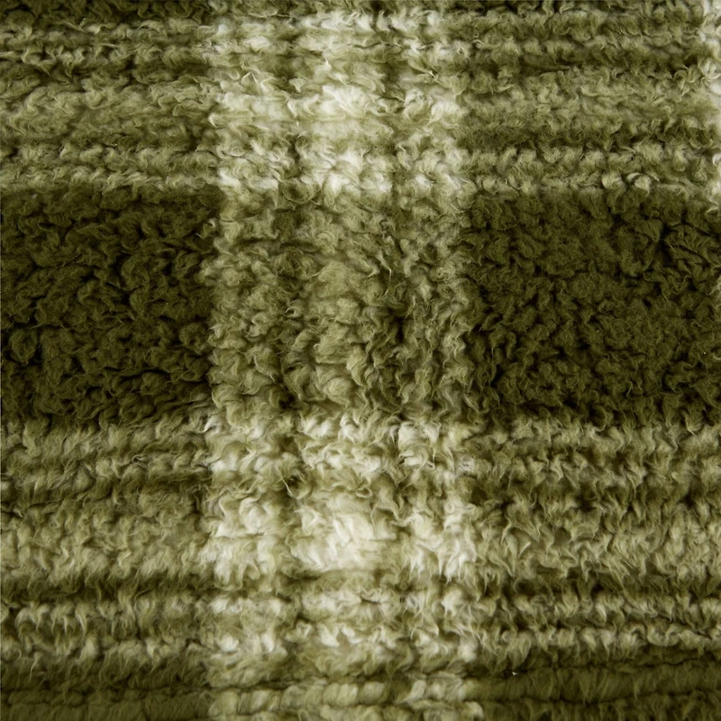 DII® Sage Farmhouse Plush Plaid Throw