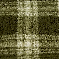 DII® Sage Farmhouse Plush Plaid Throw