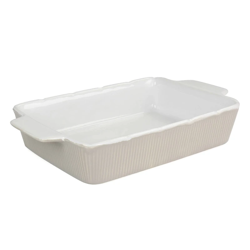 Martha Stewart Taupe Ceramic Rectangular Baker Set