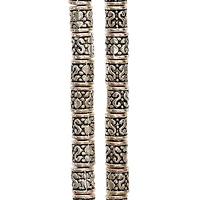 12 Pack:  Antique Silver Tube Beads, 6mm by Bead Landing™