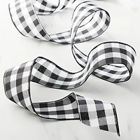 2.5" x 8.3yd. Wired Gingham Ribbon by Celebrate It™ Décor