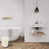 Bath Bliss White Stainless Steel Trash Can