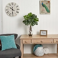 2ft. Monstera Plant in Glass Vase