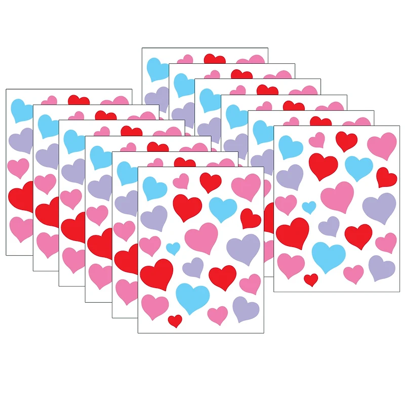 Teacher Created Resources Charming Hearts Stickers, 12 Packs of 120