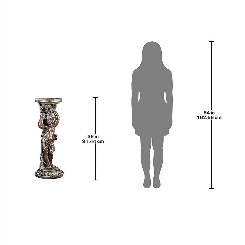 Design Toscano® 3ft. Sous la Vigne Faux Bronze Pedestal