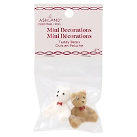 Mini Flocked Teddy Bear Decorations by Ashland®