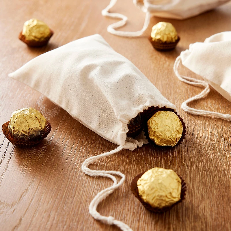 12 Packs: 12 ct. (144 totall) Cream Favor Muslin Bags by Celebrate It™