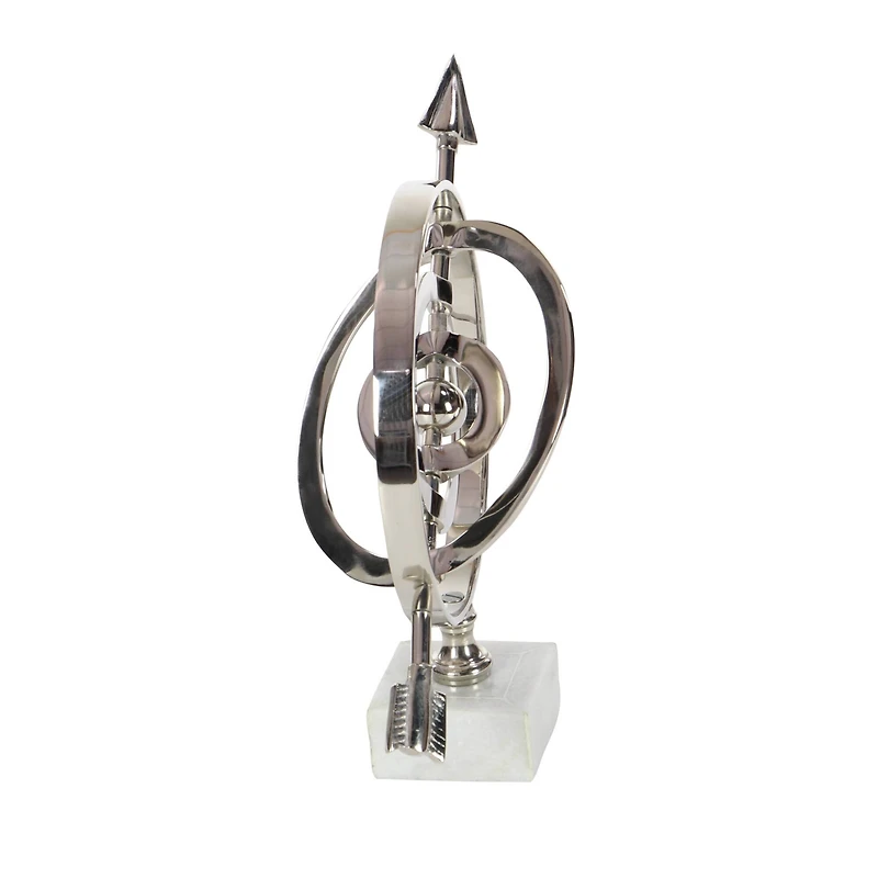 12" Silver Aluminum Glam Globe