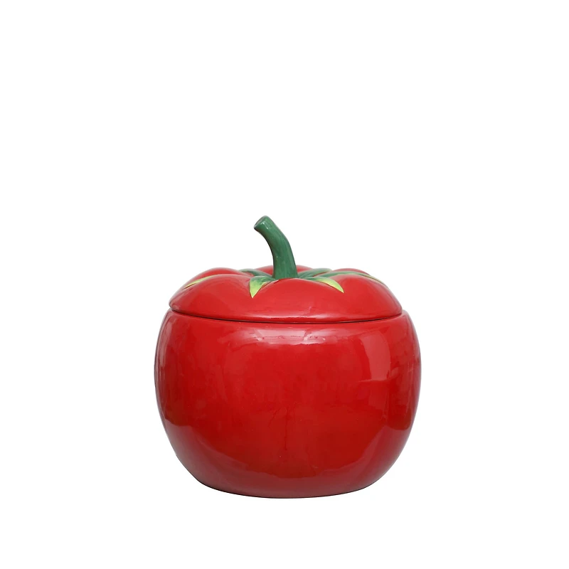 6.5" Tomato Ceramic Food Container with Lid by Ashland®