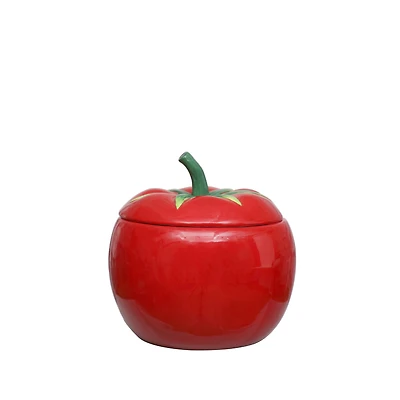 6.5" Tomato Ceramic Food Container with Lid by Ashland®