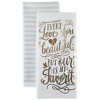DII® Love Story Printed Dishtowels, 2ct.