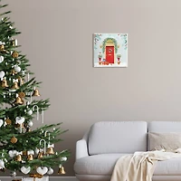 Stupell Industries Wintery Doorway with Christmas Gifts Wall Art
