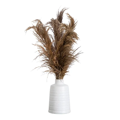 2.5ft. Dried Natural Pampas Arrangement in Ceramic Vase