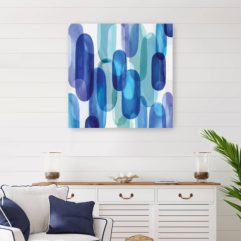 Lumaprints Groovy Blue I Canvas Wall Art