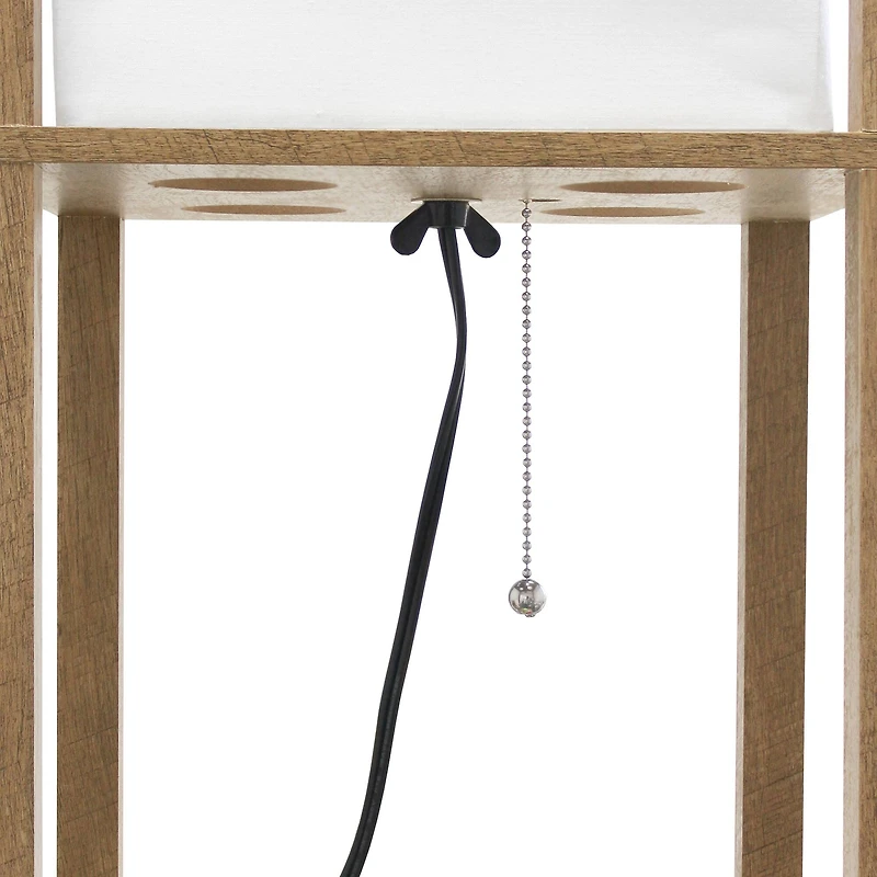 Simple Designs 5.2ft. Modern 3-Tier Floor Lamp Storage Shelf