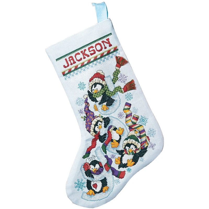 Janlynn® Penguin Joy Counted Cross Stitch Stocking Kit