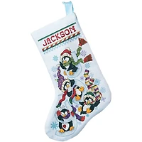 Janlynn® Penguin Joy Counted Cross Stitch Stocking Kit