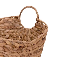 Household Essentials 17.5" Woven Natural Hyacinth Basket with Handles