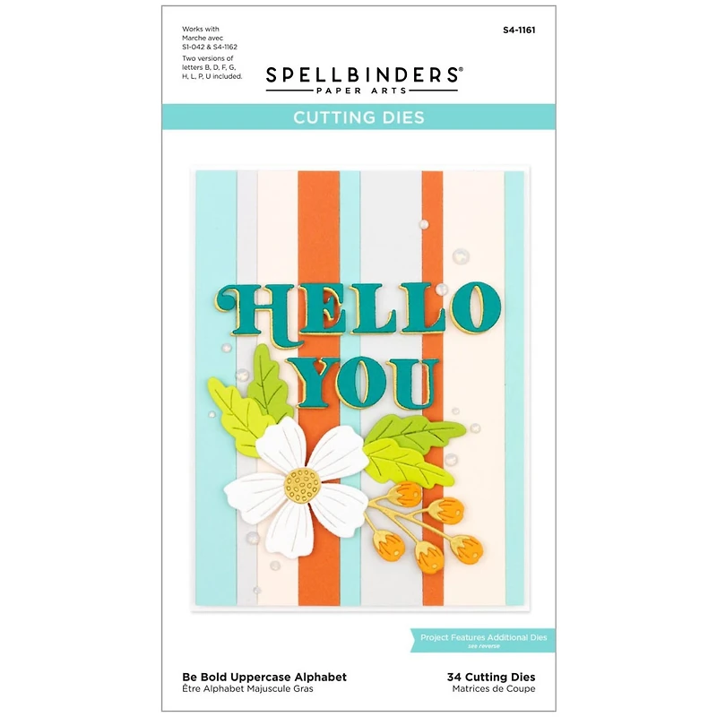 Spellbinders® Be Bold Uppercase Alphabet Etched Dies