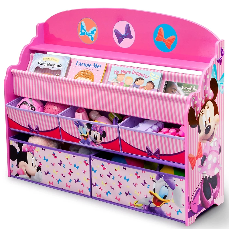 Delta Children Minnie Mouse Deluxe Toy & Book Organizer