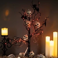 Bag of Mini Pumpkin Head Skulls Halloween Decorations - 3" - Set of 6