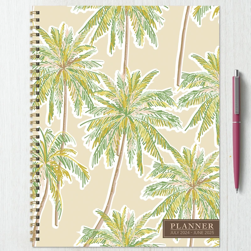 TF Publishing 2024 - 2025 Positano Palms Large Spiral Planner