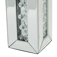 Silver Wood Glam Candle Holder Set