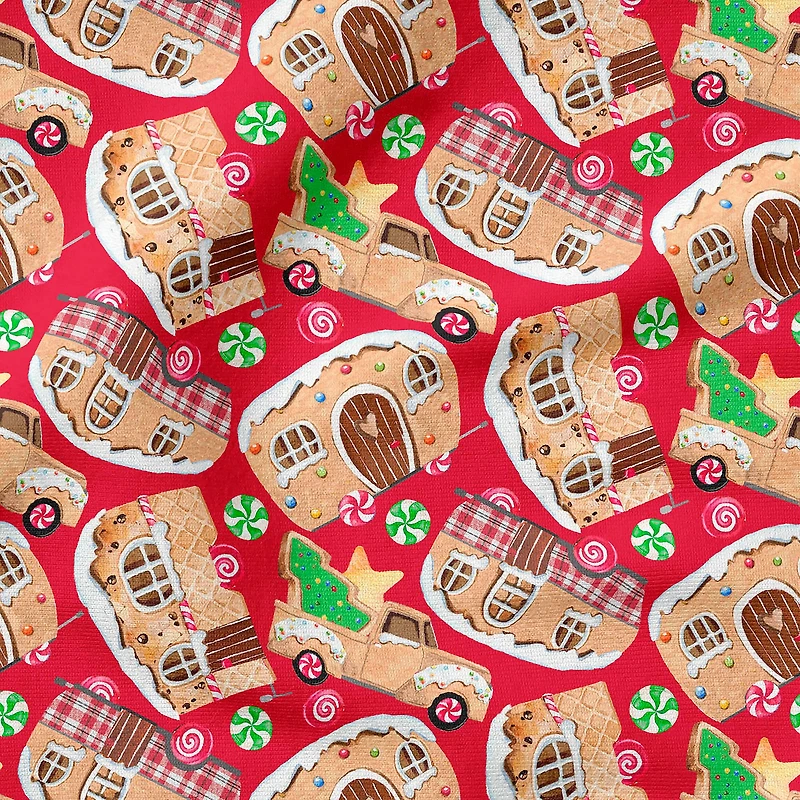 Fabric Editions Gingerbread Toss Cotton Fabric