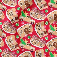 Fabric Editions Gingerbread Toss Cotton Fabric