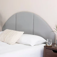 Hello Honey® NoSom Gray Upholstered Velvet Panel Arched Headboard